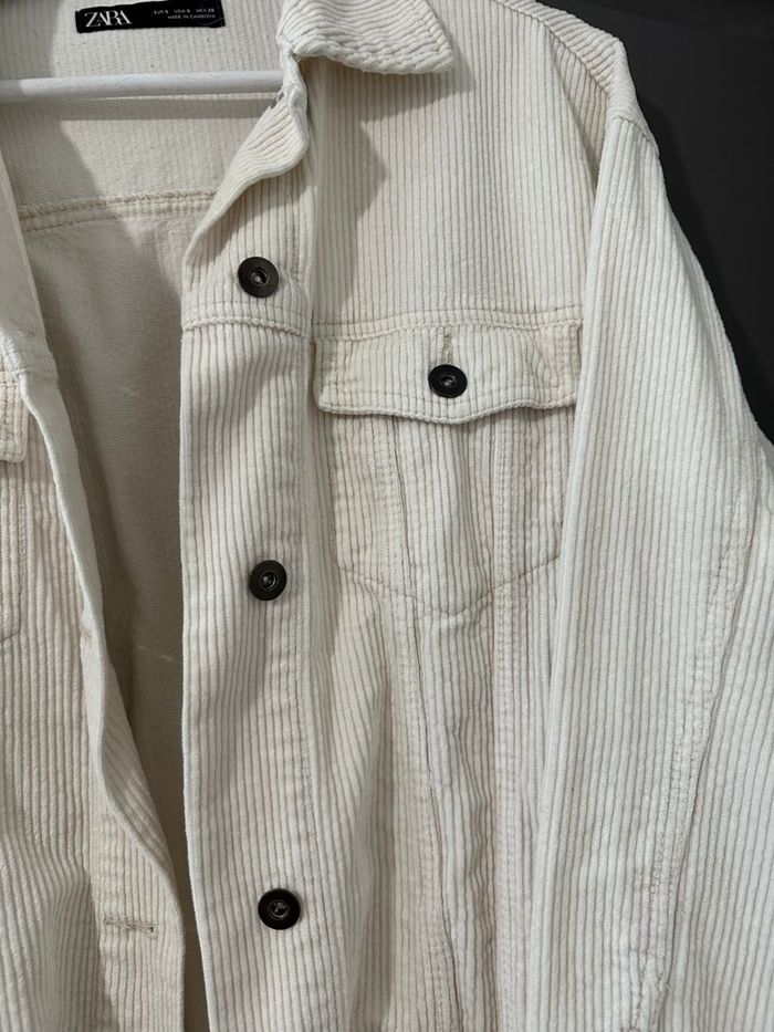 veste zara velours beige crème - photo numéro 8