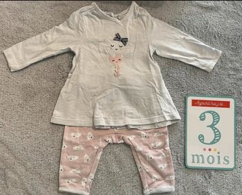 Ensemble fille, 3 mois