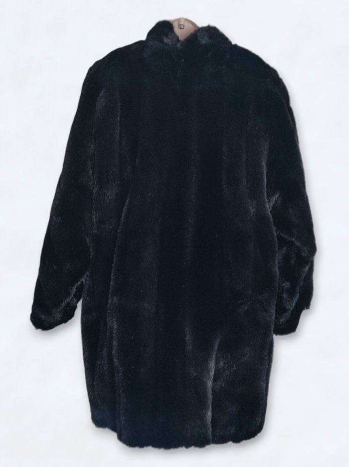 Manteau long noir fausse fourrure vintage 🇫🇷 42/XL à 44/XXL - photo numéro 9