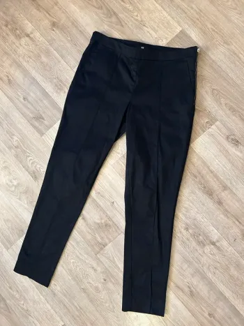 H&M, pantalon, coupe droite, noir, femme, taille 38