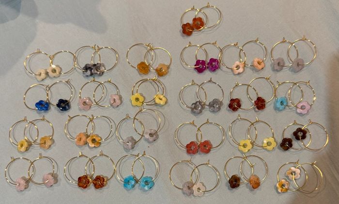 Boucle d’oreilles fleurs