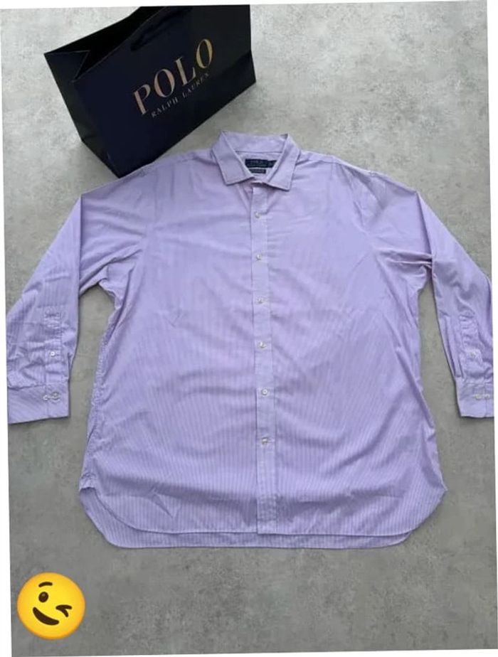 Chemise Ralph Lauren manches longues Taille XXXL rose Homme Men CHE128 - photo numéro 4
