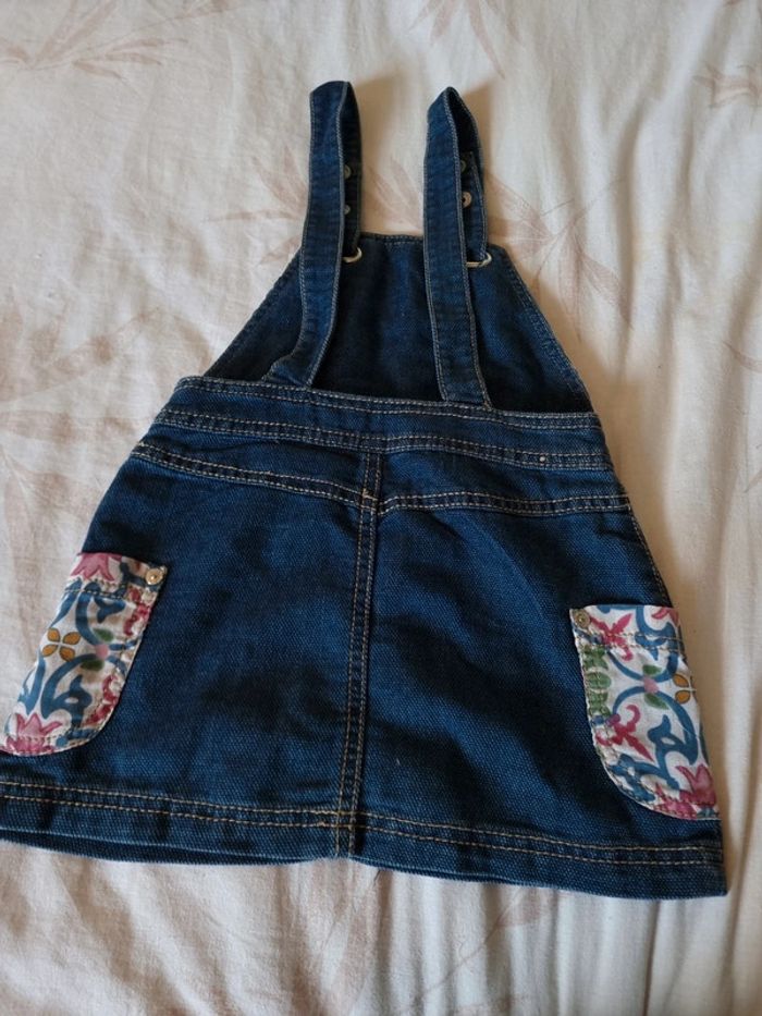 Robe courte jeans fleurs - photo numéro 6