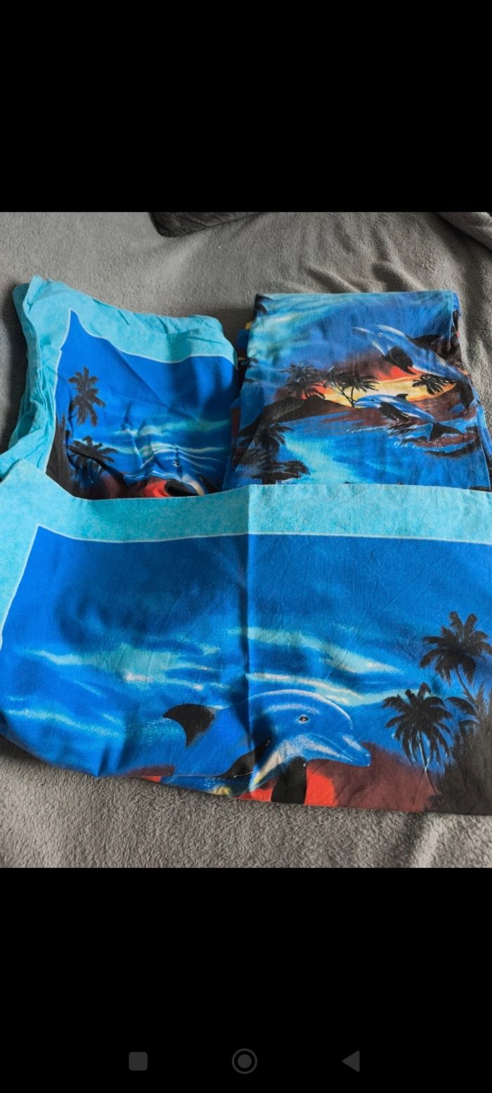 Housse de couette + taie Dauphin 🌅 très bon état - photo numéro 2