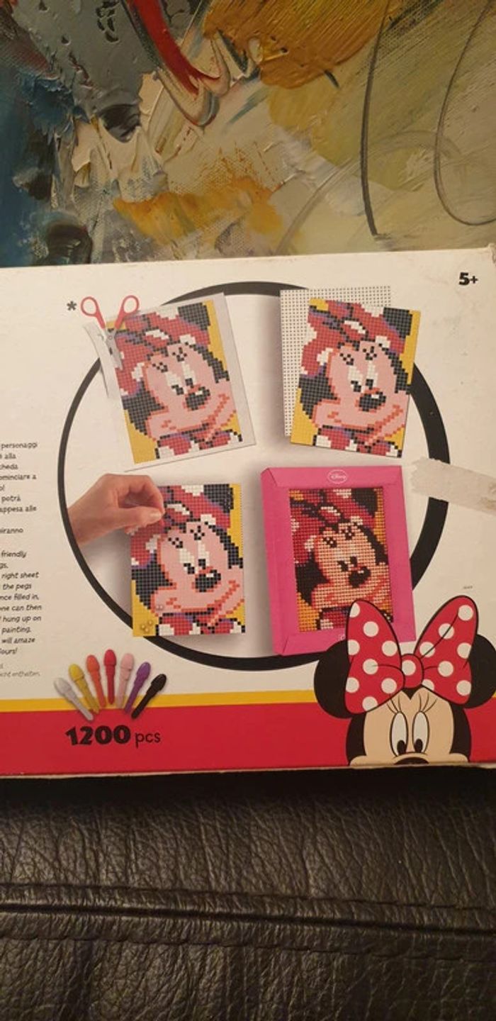 Quercetti mini-pixel art Minnie Mouse 21 x 17 cm 1200 pcs - photo numéro 3