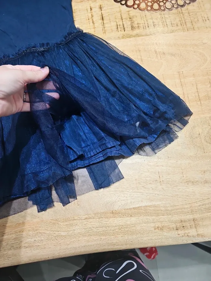 Robe bleu marine pailletée 9 ans vertbaudet - photo numéro 2
