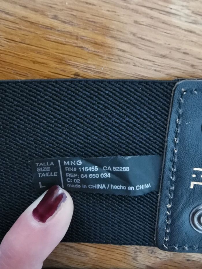 Ceinture élastique large. Noir et beige. Taille 80 - photo numéro 4