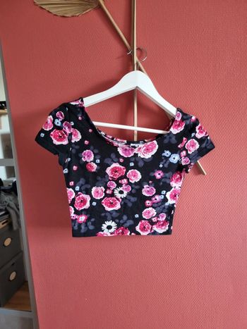 Crop top fleuri