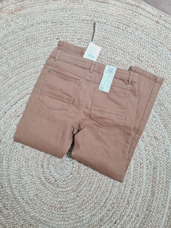 Jeans marron slim 9 ans - photo numéro 2