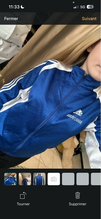 Veste de sport, Adidas bleu