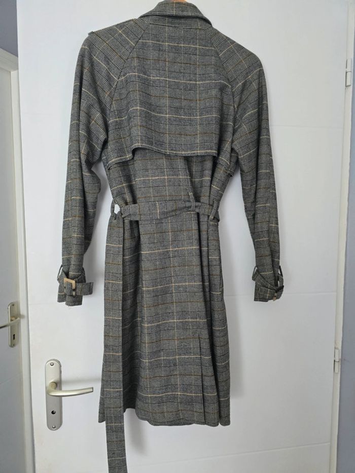 Manteau trench a carreaux - photo numéro 7