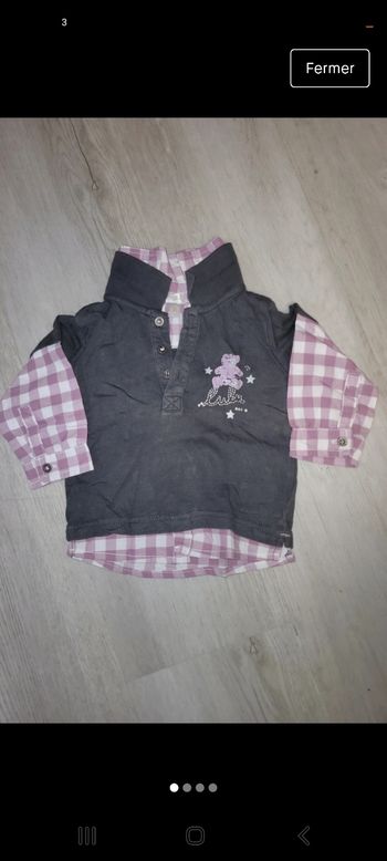 Tee-shirt manche longue 6 mois fille