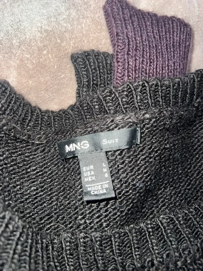 Lot pull rayé noir et blanc et noir et violet - photo numéro 3