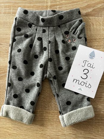 Pantalon lapin GEMO t.3m