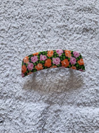 Barrette fleurie vintage