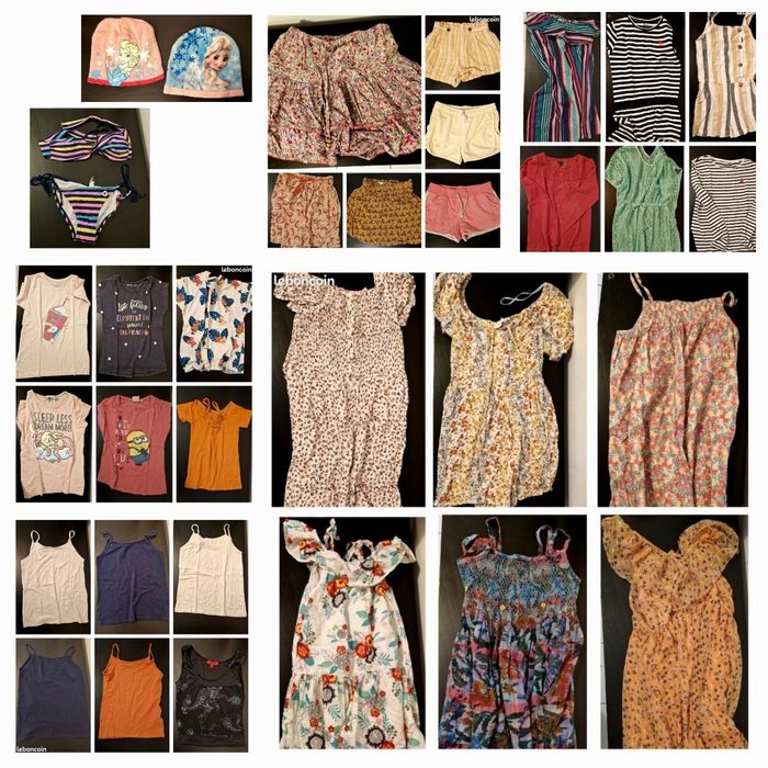 Lot de vêtements fille 10 ans (33 pièces)