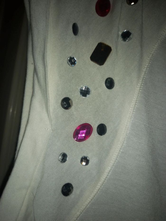 T-shirt strass manche - photo numéro 2