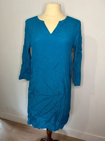 Robe casual bleue manches longues