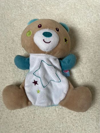 Doudou semi plat ours sucre d’orge