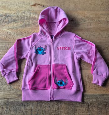 Gilet Zippé Fille Stitch Rose 5 ans