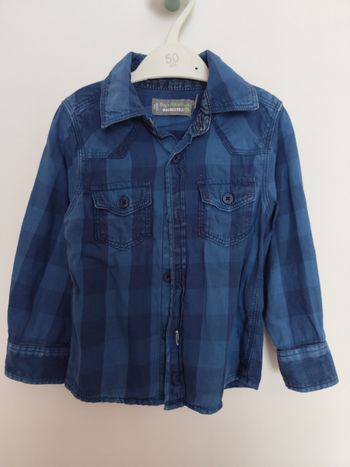 Chemise à carreaux bleu 