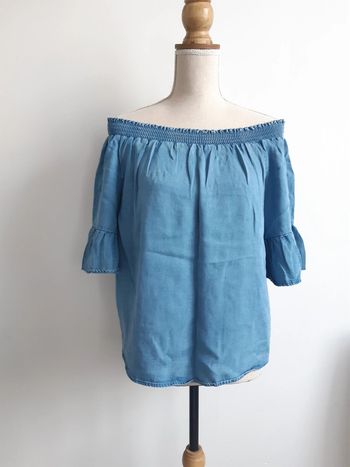 Blouse bleue Camaïeu