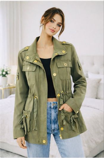 Manteau chic avec boutons dorés, taille M, marque Jennyfer, Neuve !