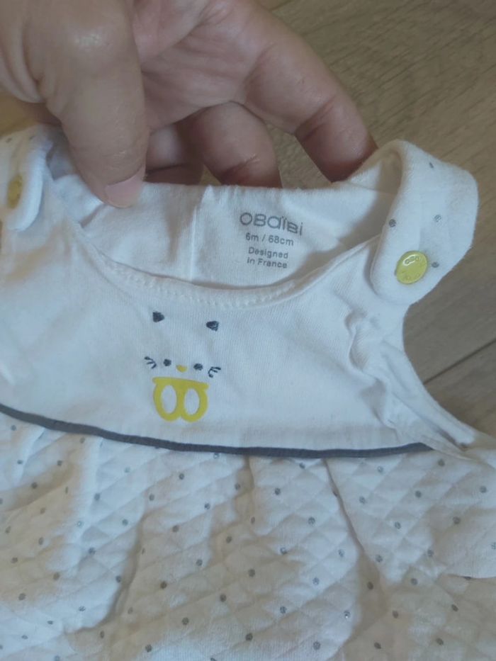Combinaison sans manches fille Obaïbi 6 mois comme neuf (78) - photo numéro 2