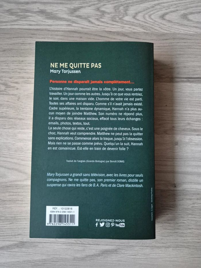Livre Mary Torjussen - Ne me quitte pas - photo numéro 2