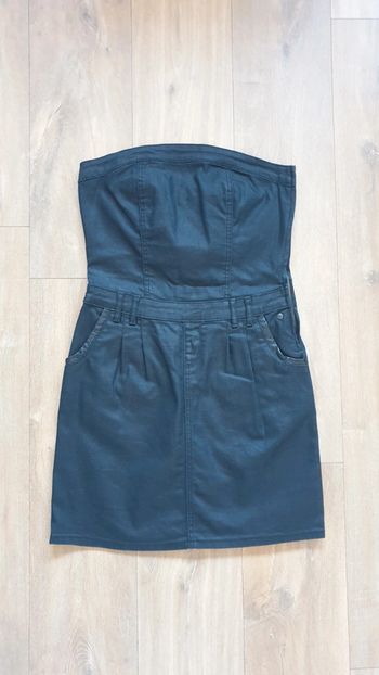 Robe en jean noir enduit, taille M, Bonobo Jeans