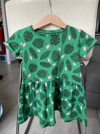 Robe manches courte motifs tropique 3 ans