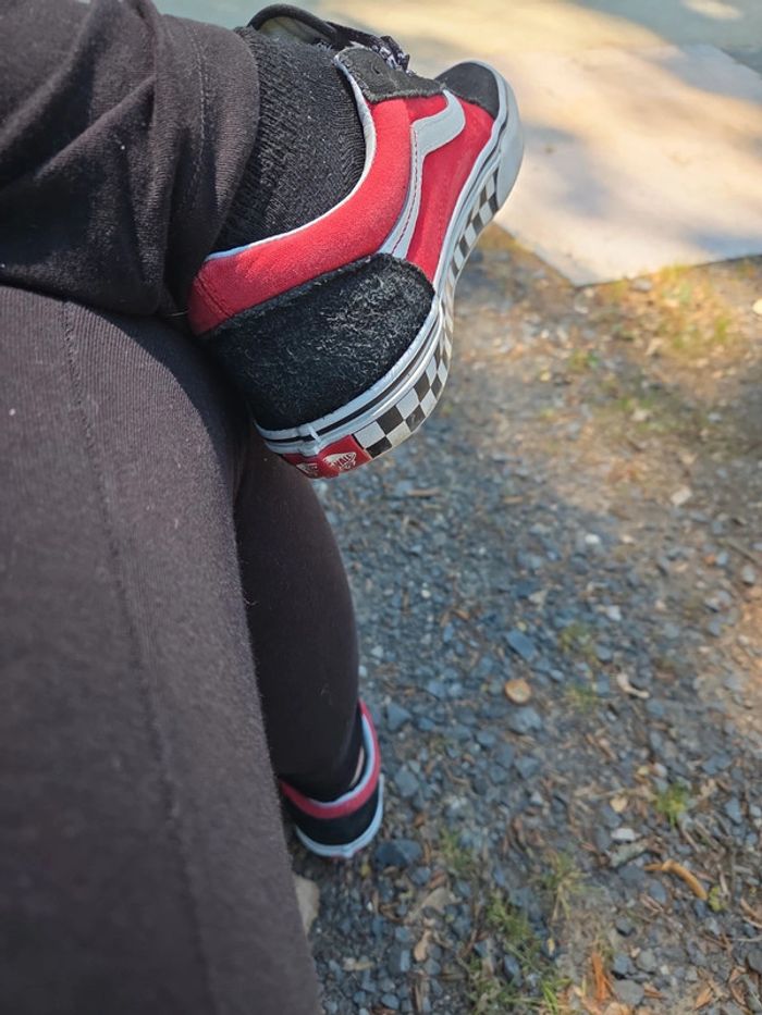 Vans édition originale rouge et noir à damier - photo numéro 6