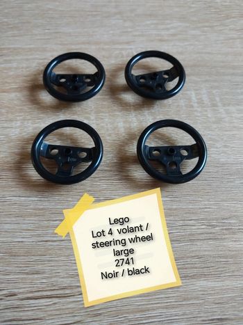 Lego lot 4 volant steering wheel large 2741