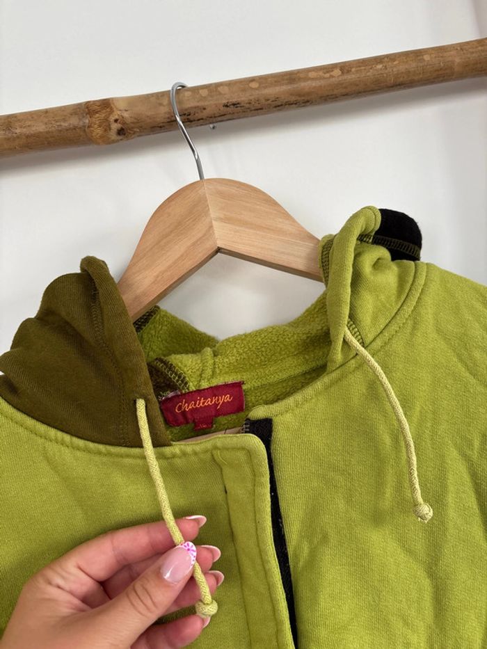 Veste verte avec capuche lutin - photo numéro 3