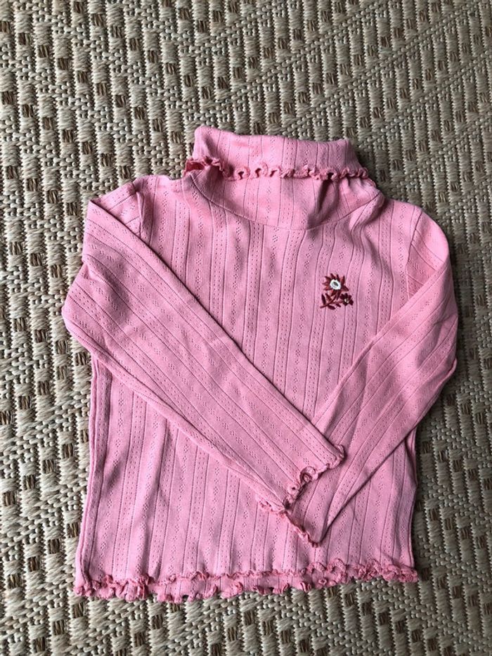 T-shirt col roulé taille 2 ans - photo numéro 4