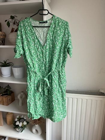 Robe Kiabi verte fleurie