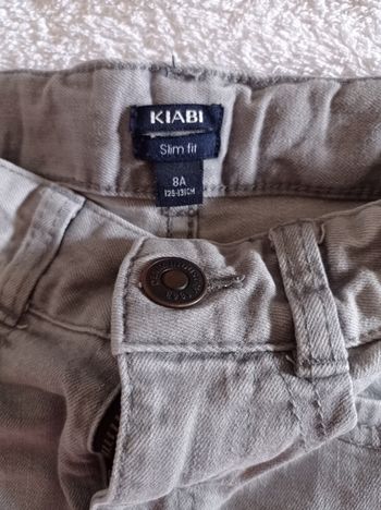 Marc Kiabi taille 8 ans 126 131 cm bermuda gris de poche devant de poche derrière taille élastique