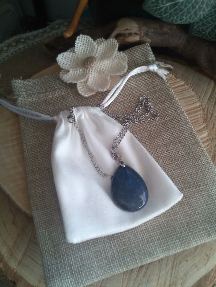 Collier pierre de lapiz lazuli - photo numéro 4