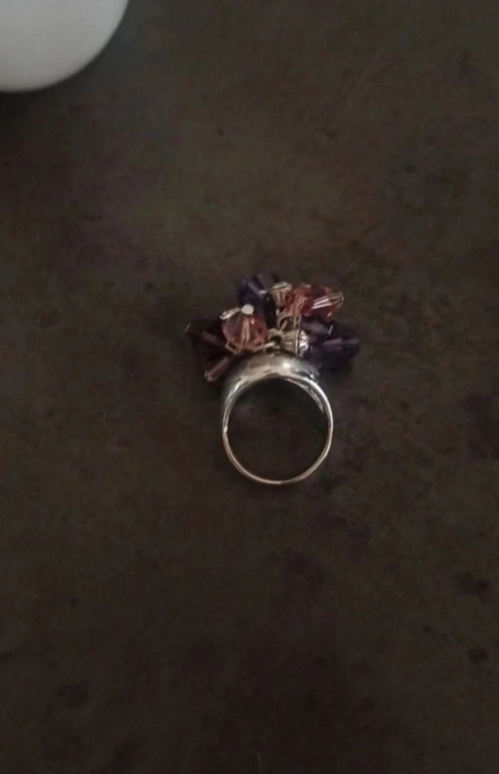 Bague fantaisie argentée et violette Bala Boosté - photo numéro 4