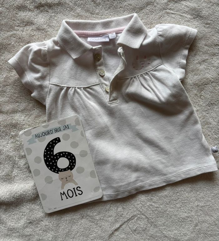 Polo manche courte blanc noukies