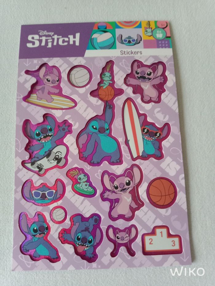 6 fiches stickers Stitch - photo numéro 2