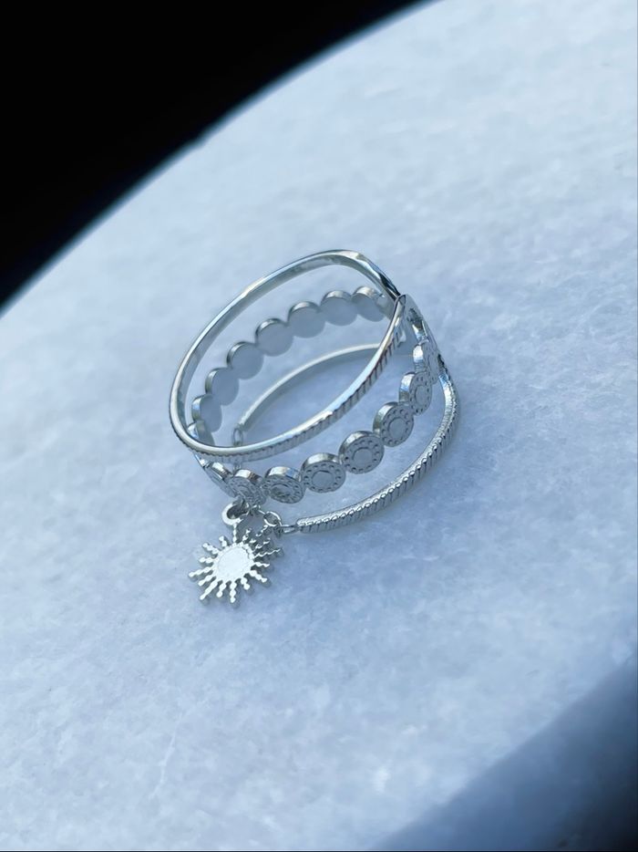 Bague soleil argentée - photo numéro 2