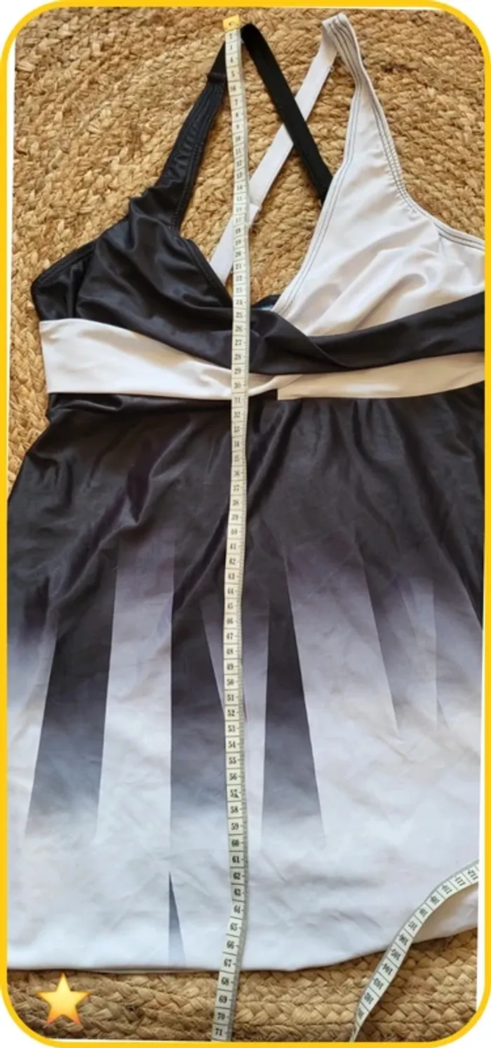Maillot de bain 1 pièce Denater – Taille M – Très bon état - Noir et Blanc - photo numéro 4