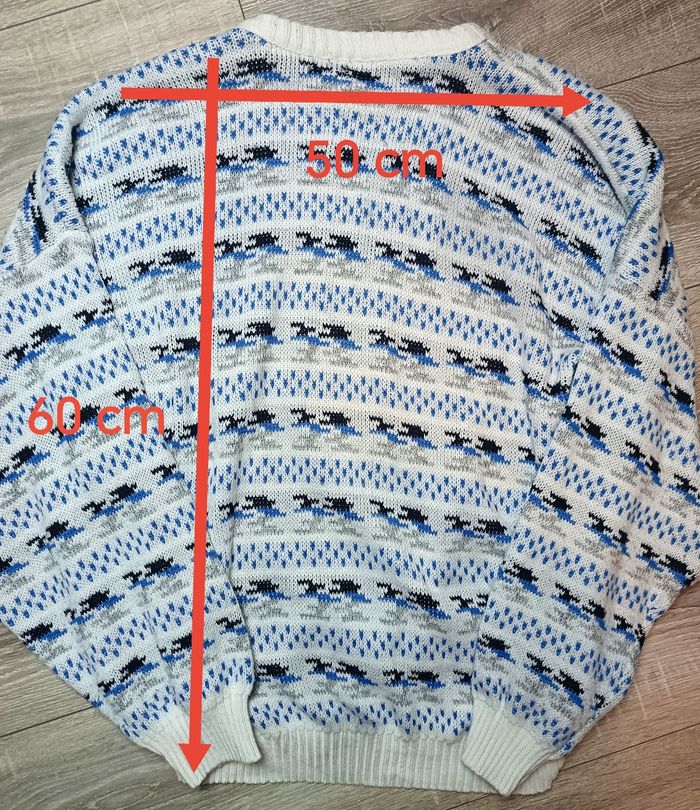 Pulls vintage 90' à motifs taille L - photo numéro 2
