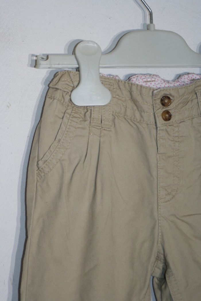 Pantalon toile beige retroussable H&M - photo numéro 2