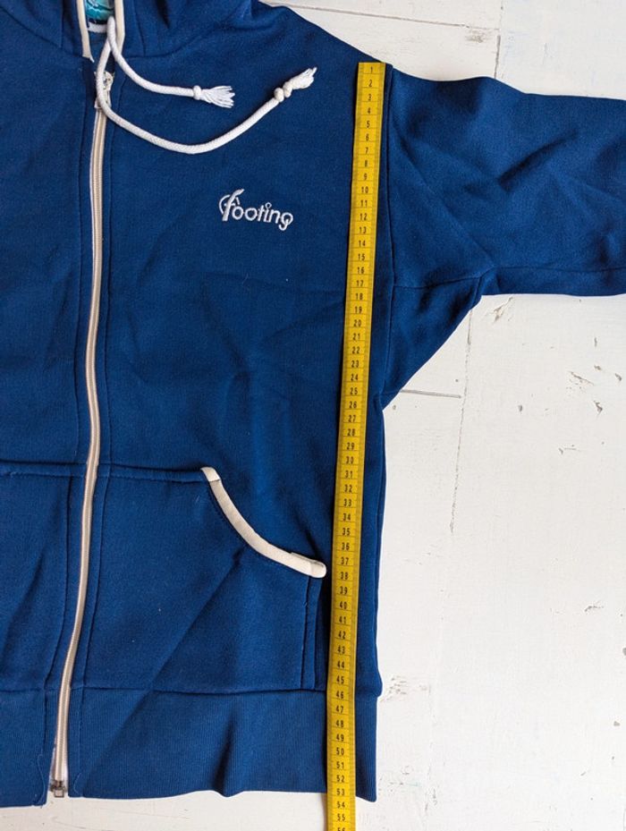 Sweat à capuche zippé vintage Footing – Made in France – Taille 42 - photo numéro 8
