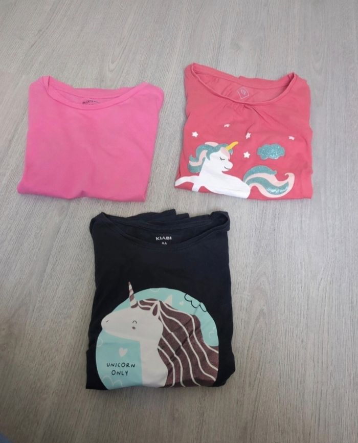 Lot de 3 Tee-shirt fille 7 ans - photo numéro 2