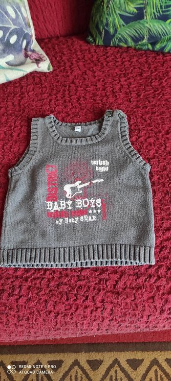 Pull sans manches 12 mois