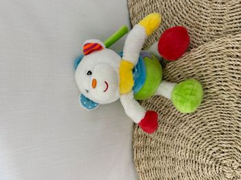 Doudou musical ours blanc bleu vert rouge jaune ZD TRADING