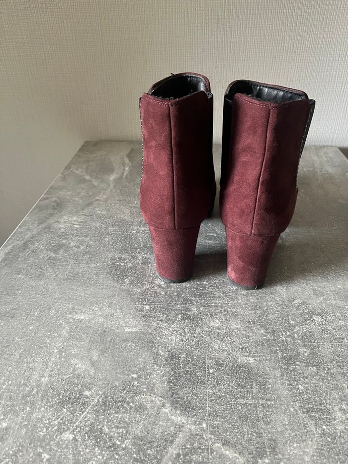 Bottines bordeaux - photo numéro 4